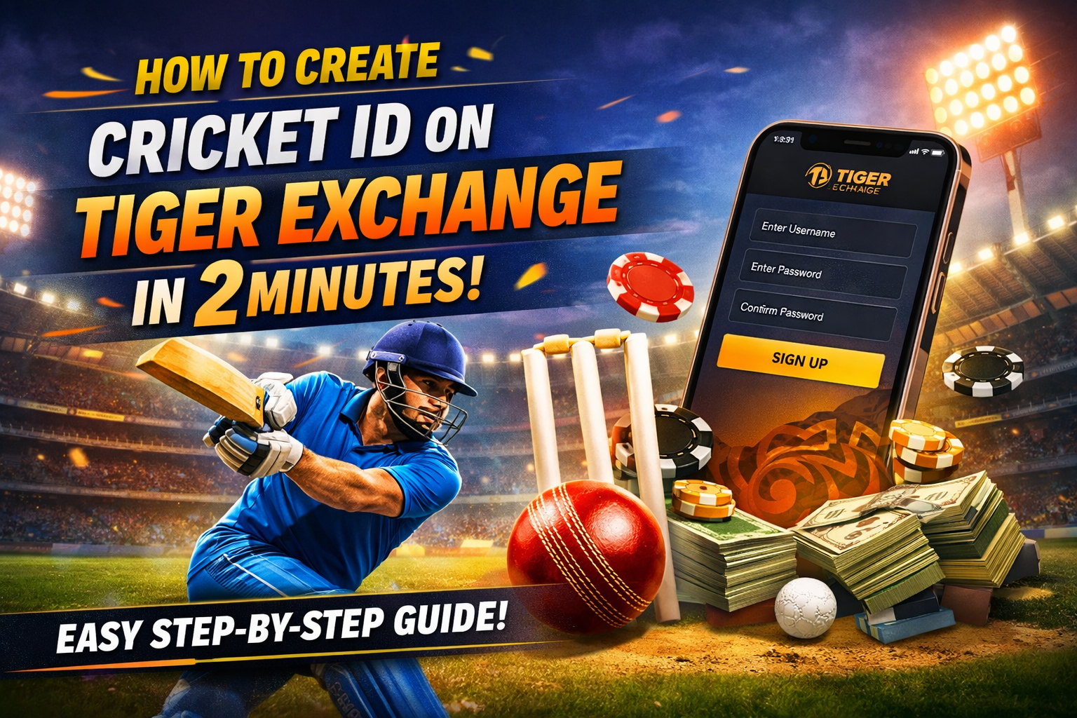 How To Create Cricket ID On Tiger Exchange In 2 Minutes