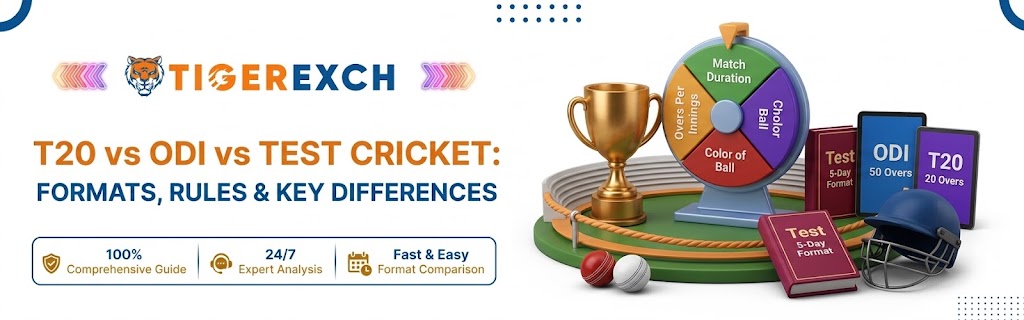 T20 vs ODI vs Test Cricket – Formats, Rules & Key Differences